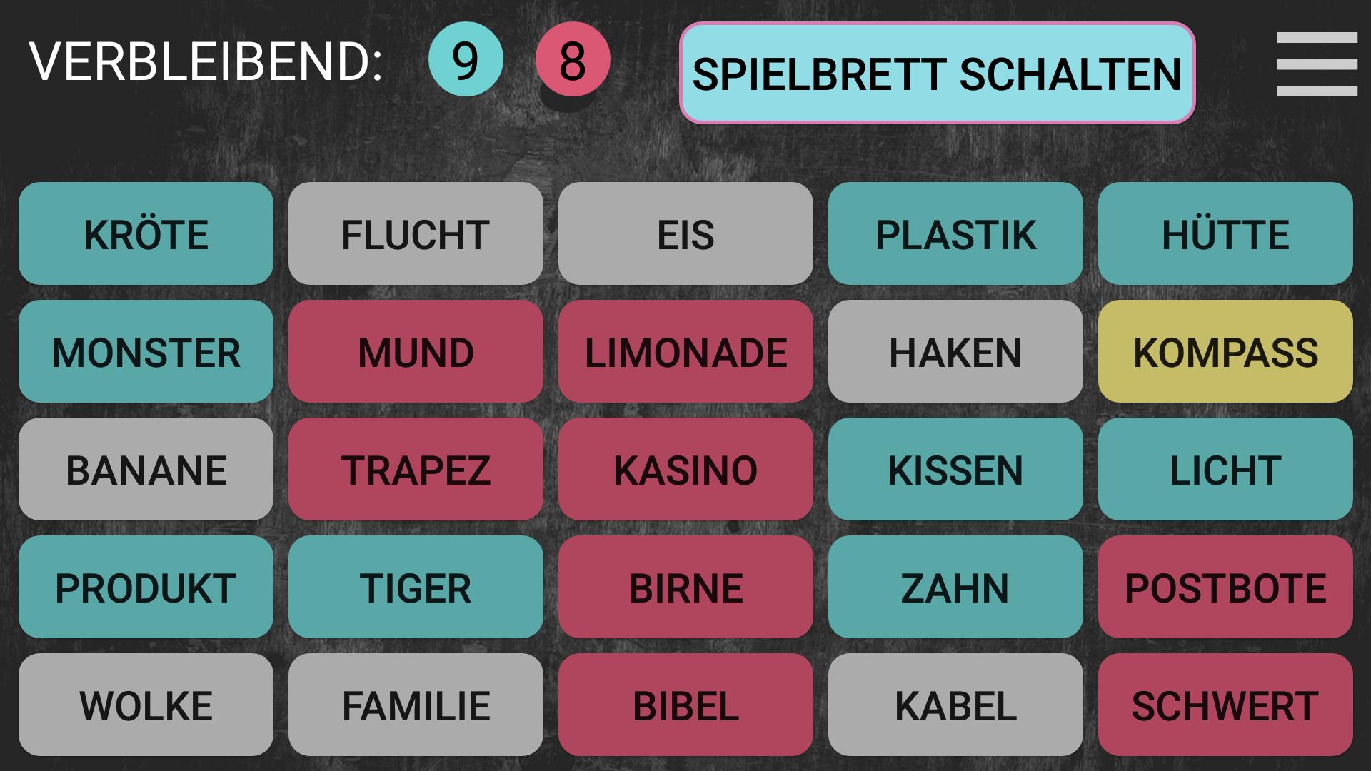 Codenames Deutsch Online & Bluetooth 1.3 Screenshot 1