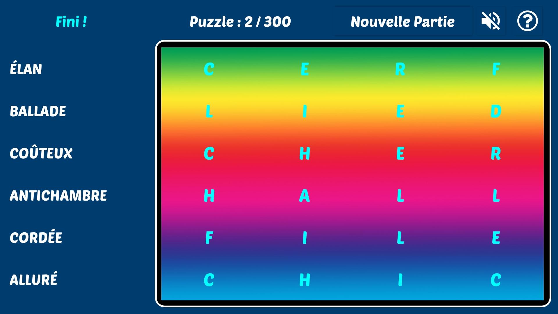 Puzzle de Mots Gratuit et sans Pub 1.3 Screenshot 3