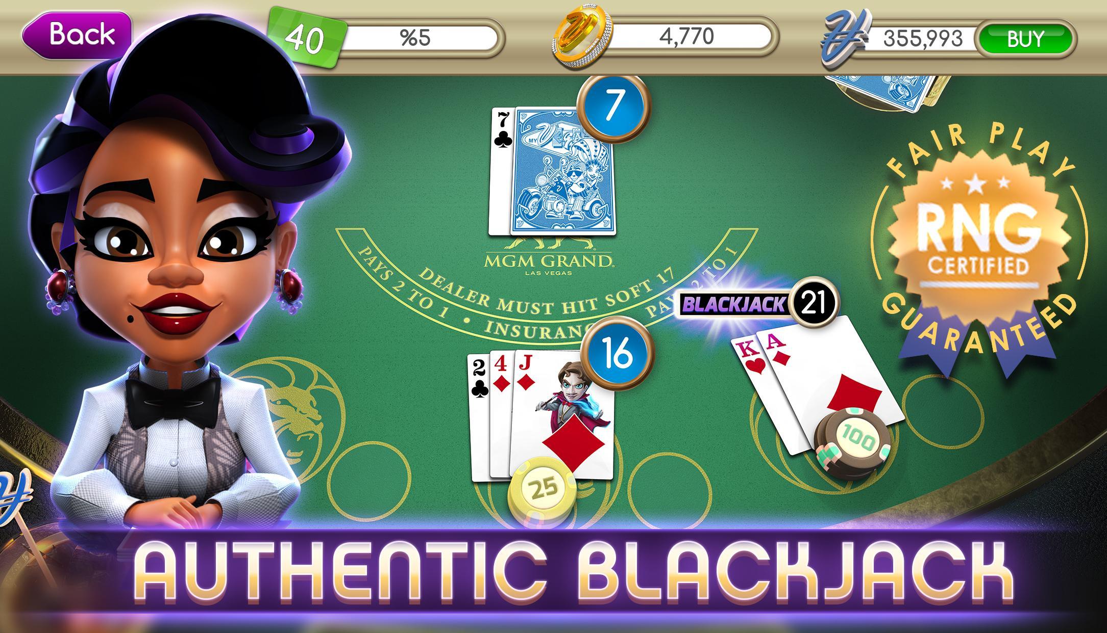 myVEGAS Blackjack 21 - Free Vegas Casino Card Game 1.25.3 Screenshot 1