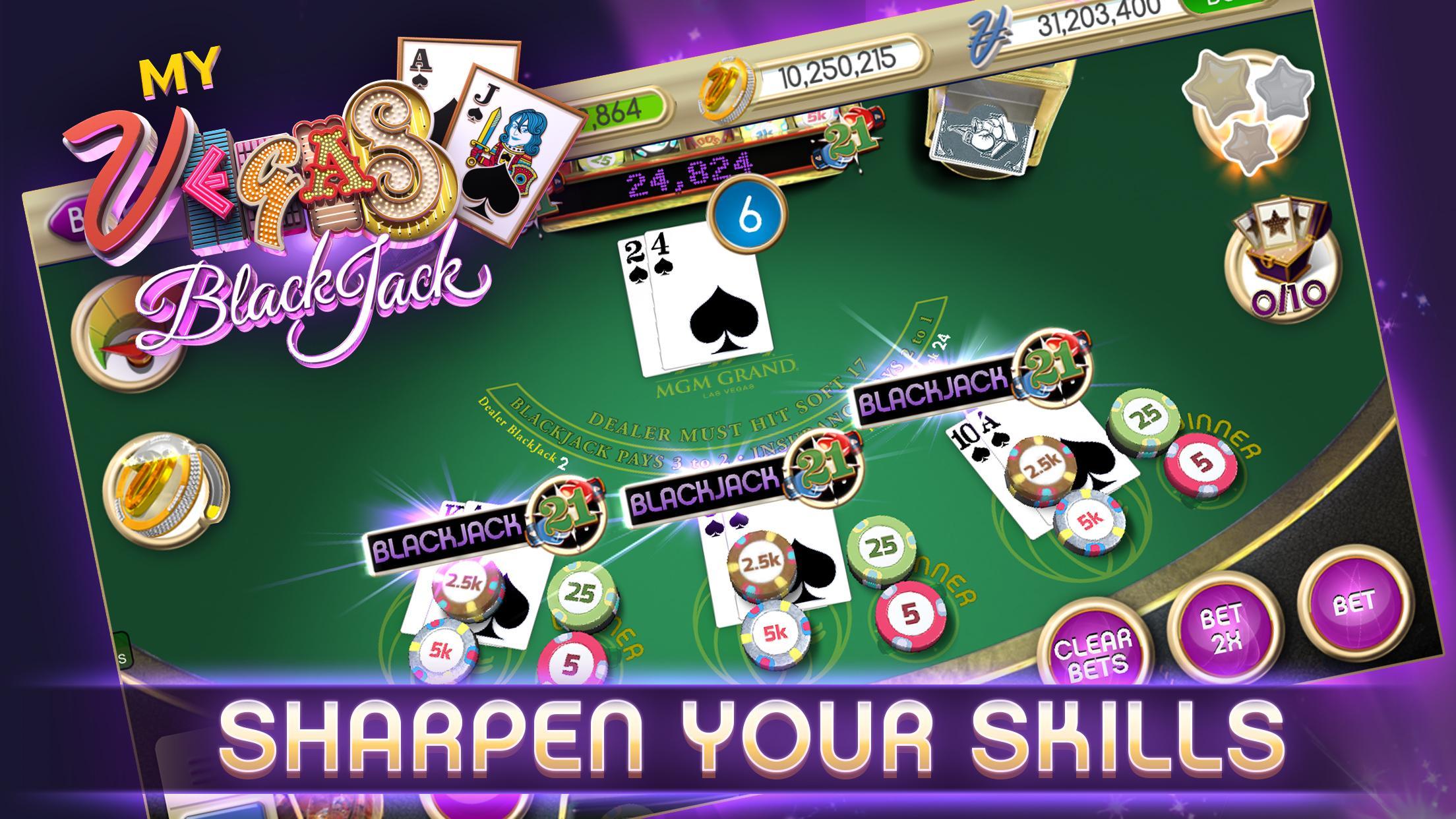 myVEGAS Blackjack 21 - Free Vegas Casino Card Game 1.25.3 Screenshot 3