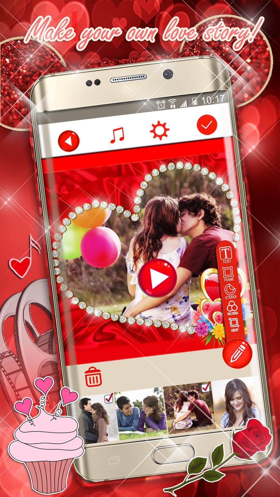 Best Love Video Maker with Song 💘 Slideshow App 1.7 Screenshot 2