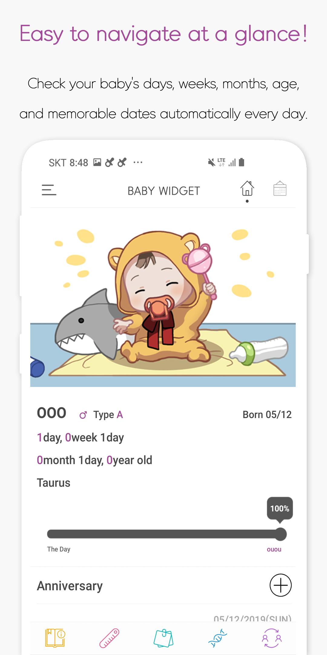 Baby Widget Baby months, Baby Tracker 1.01.17 Screenshot 3