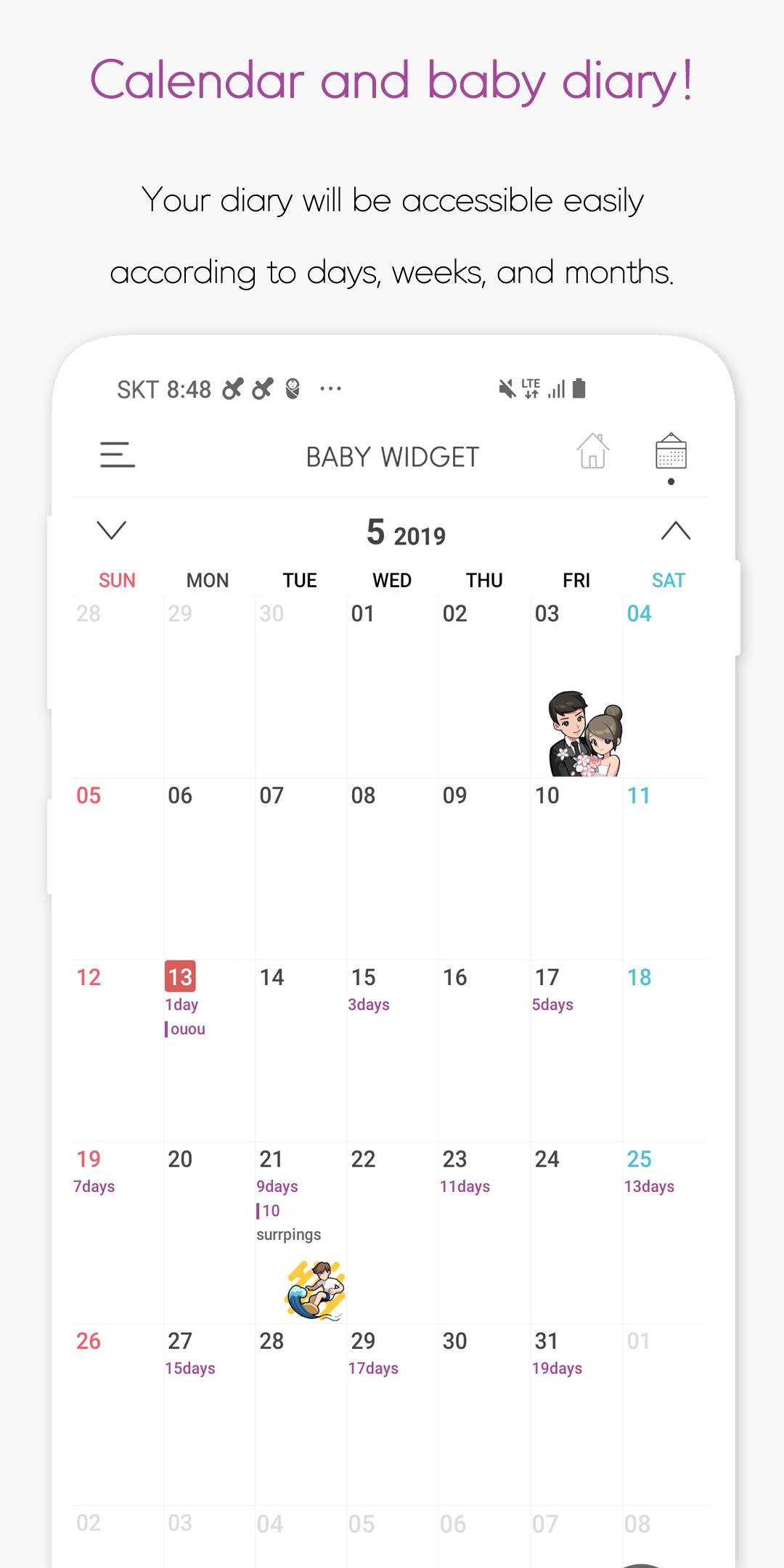 Baby Widget Baby months, Baby Tracker 1.01.17 Screenshot 6