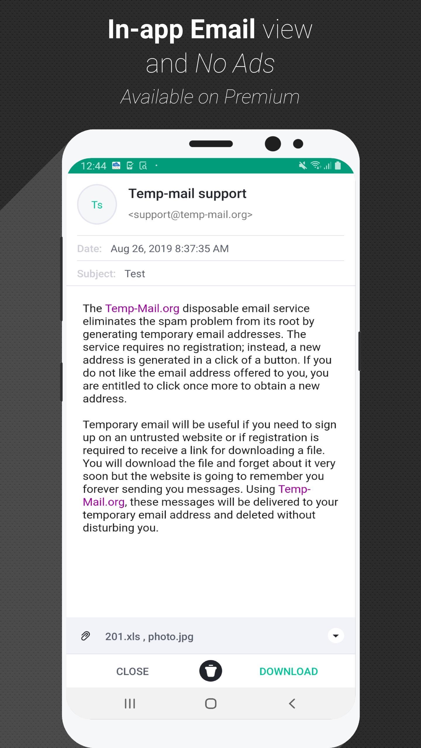 Temp Mail - Temporary Disposable Email 1.76 Screenshot 4