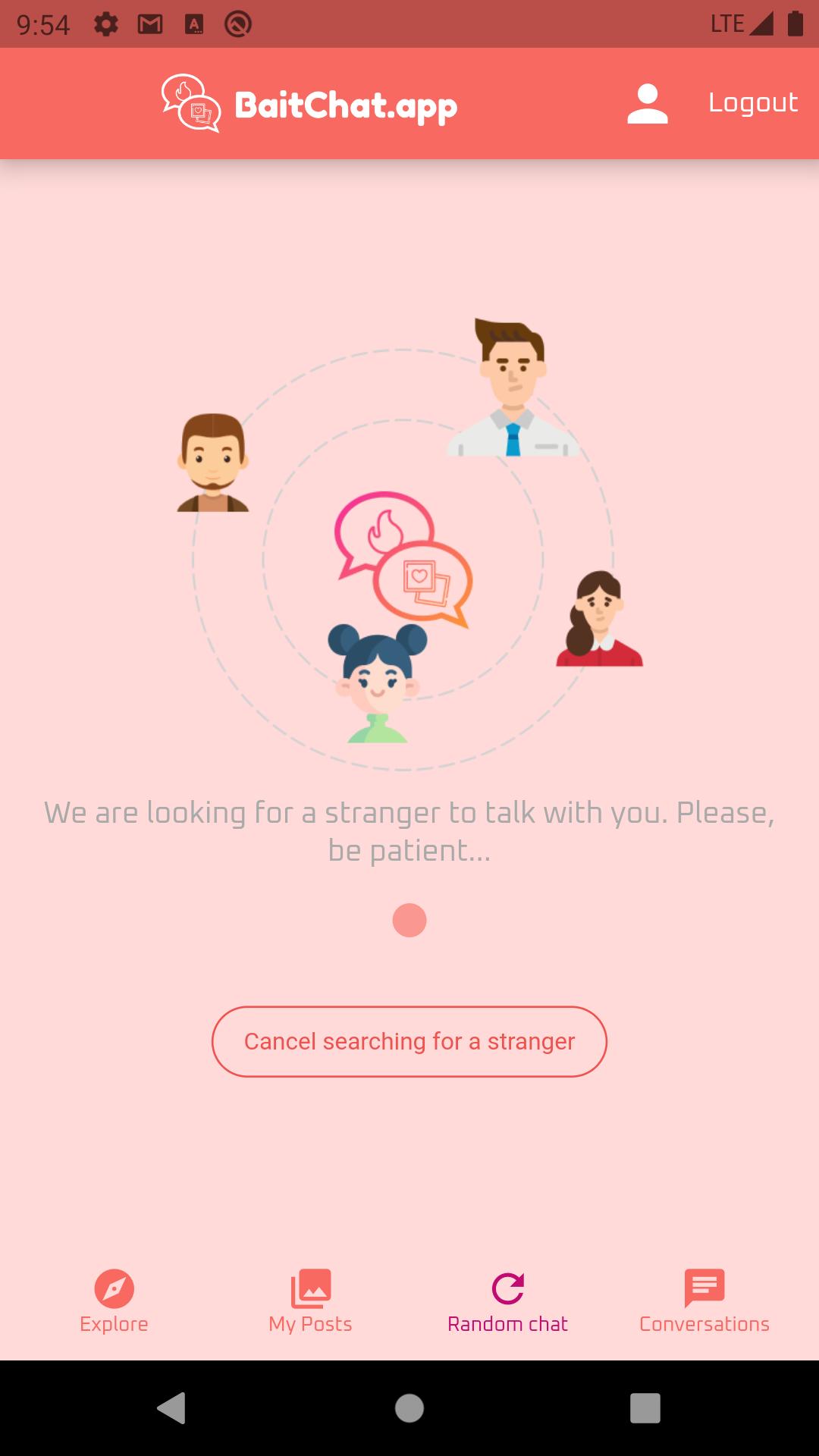 BaitChat Take a photo & random chat strangers 1.0.4 Screenshot 4