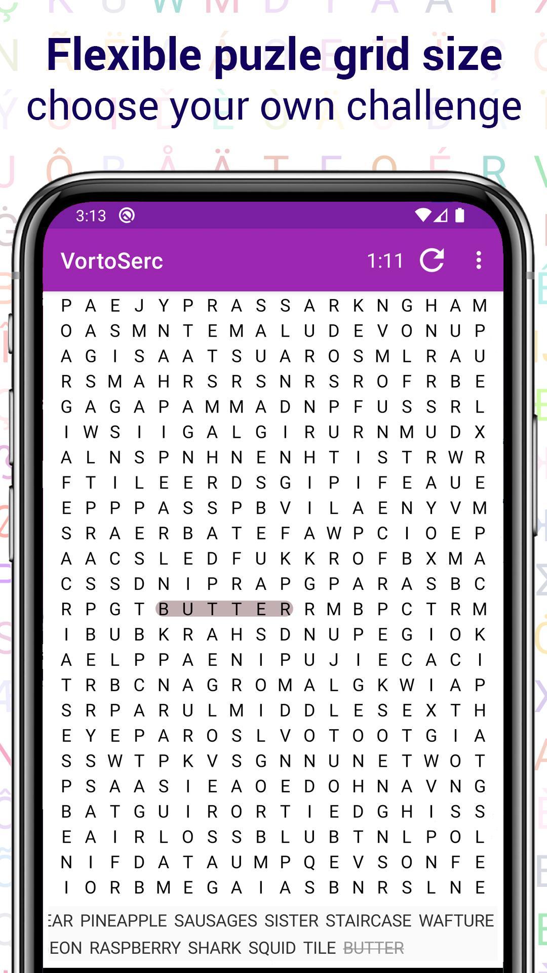 Vortoserc word search puzzle 2.3.5 Screenshot 3