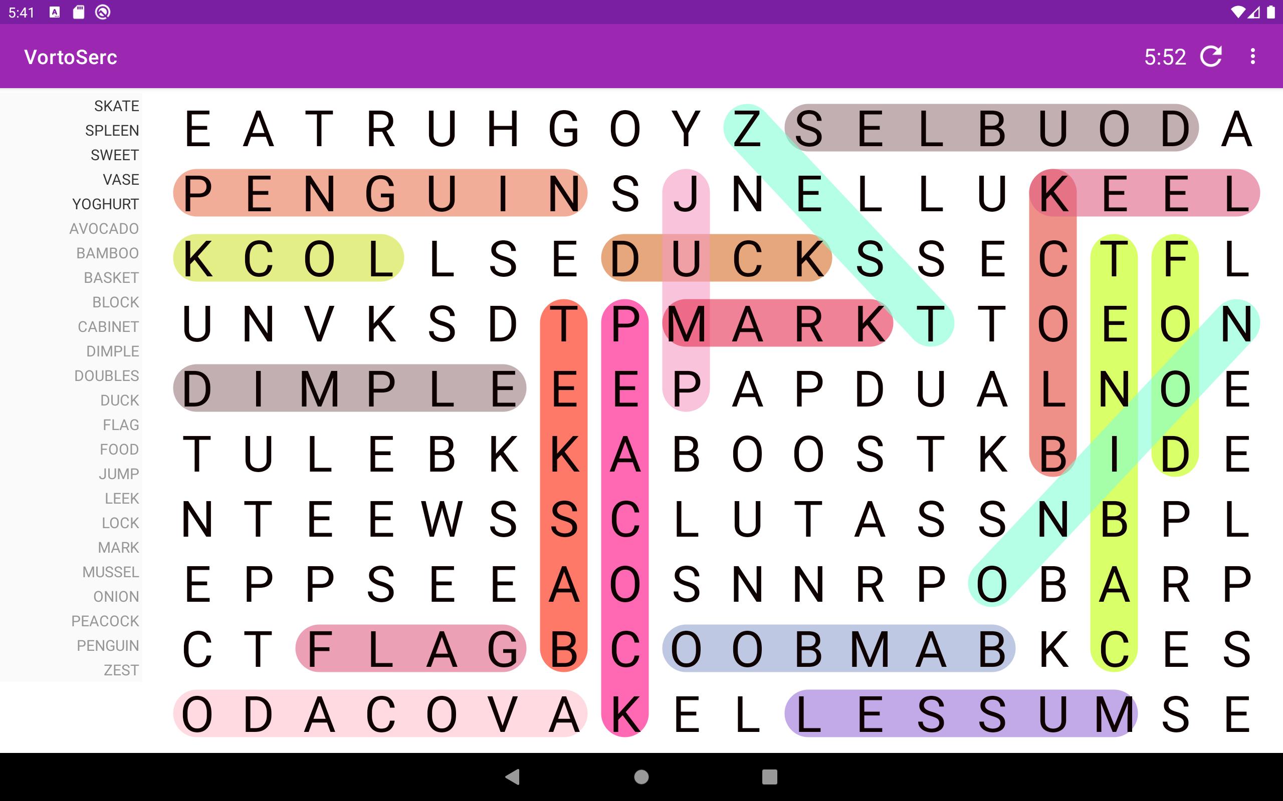 Vortoserc word search puzzle 2.3.5 Screenshot 6