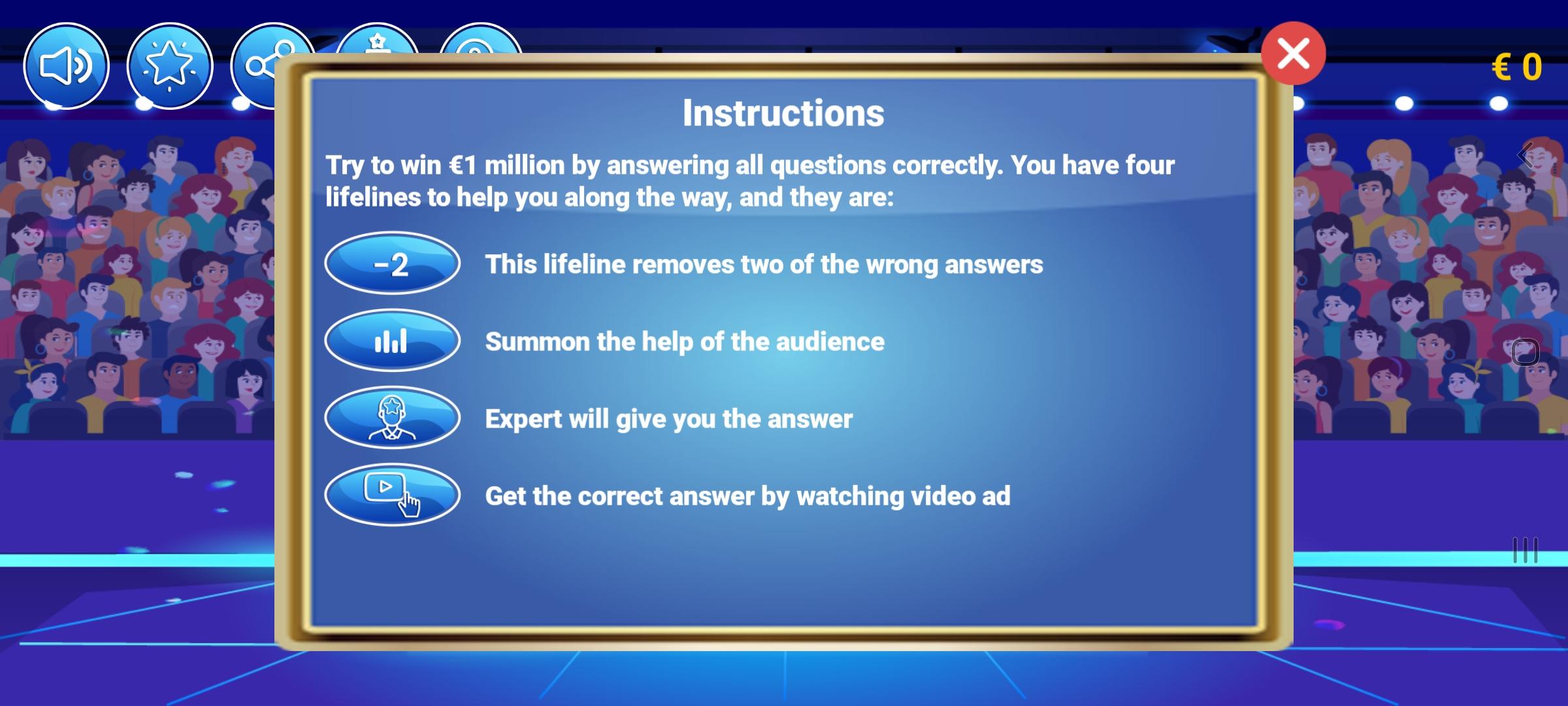 Neuer Millionär 2021 - Trivia Quiz game in German 1.0.0 Screenshot 2