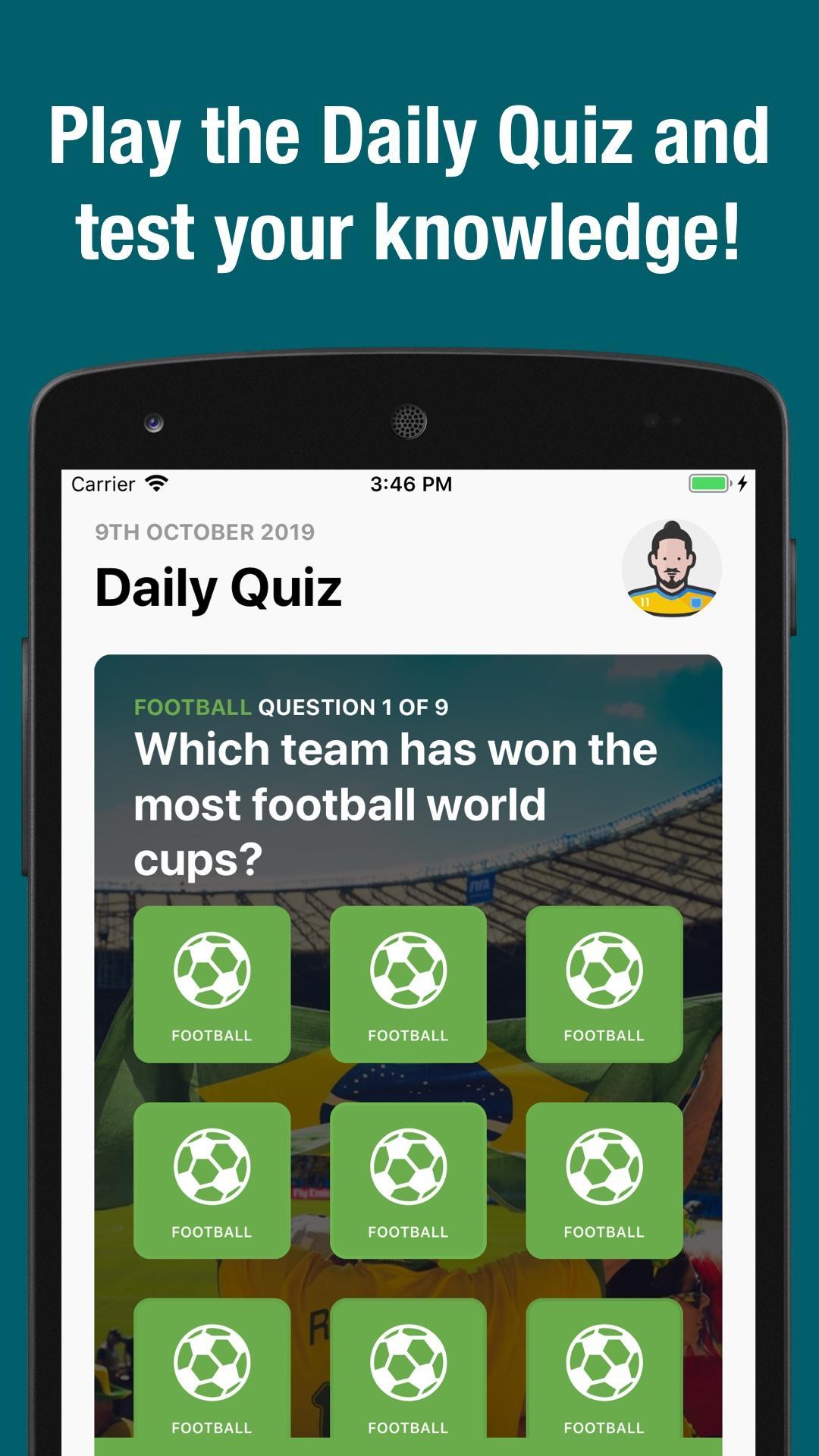 Daily Football Quiz 1.0.5 Screenshot 1