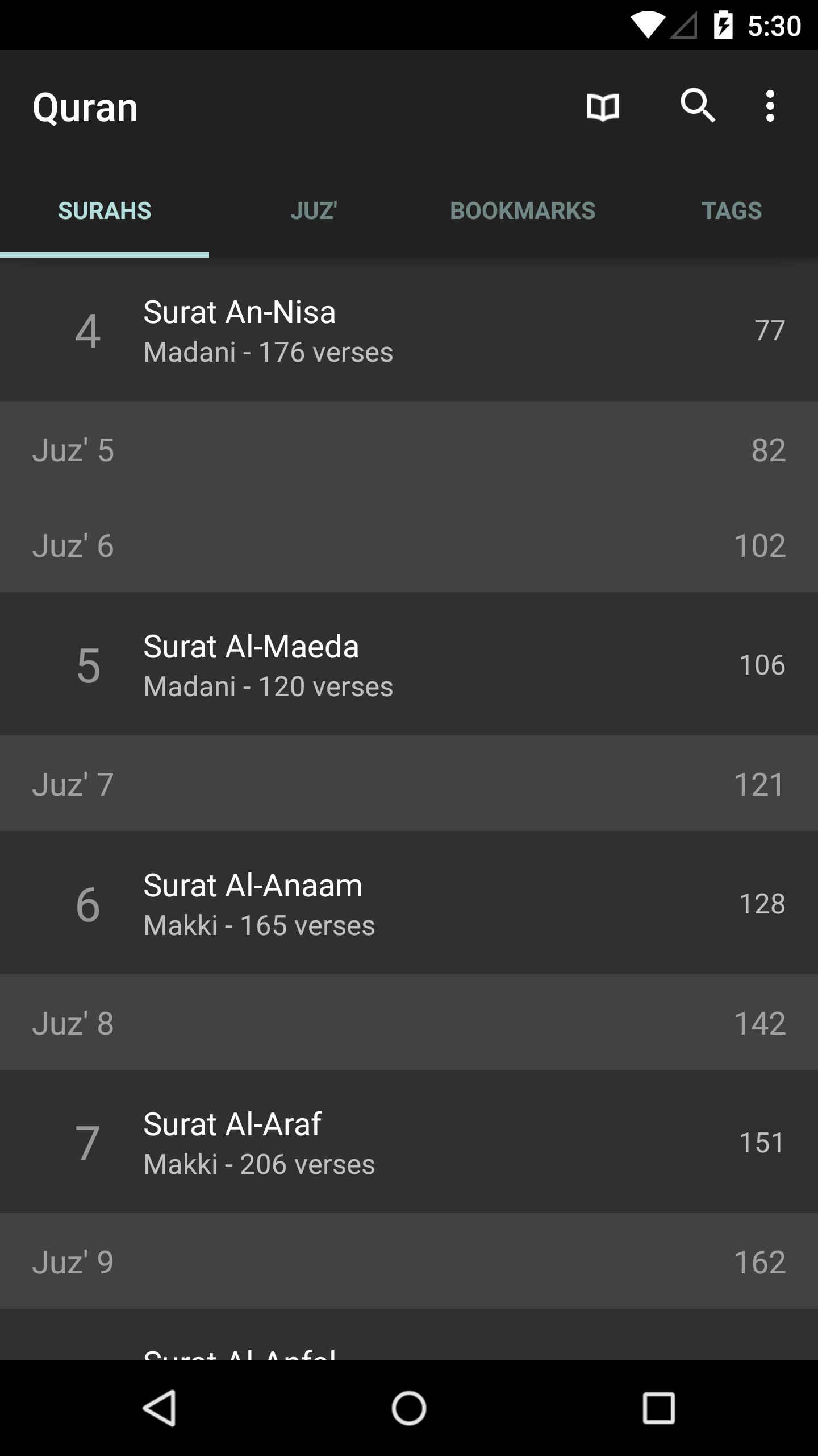Quran for Android 3.0.2 Screenshot 1