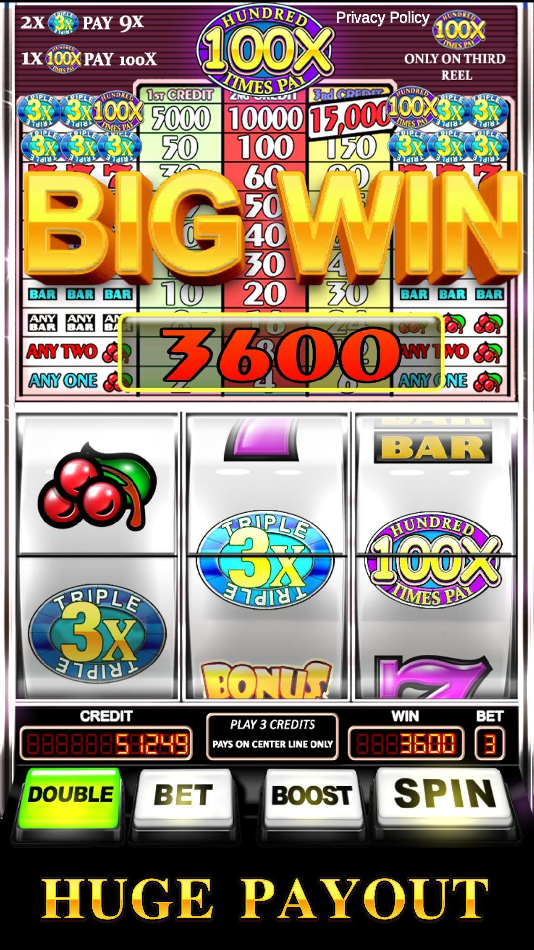 Slot Machine: Triple Hundred Times Pay Free Slot 1.7 Screenshot 11