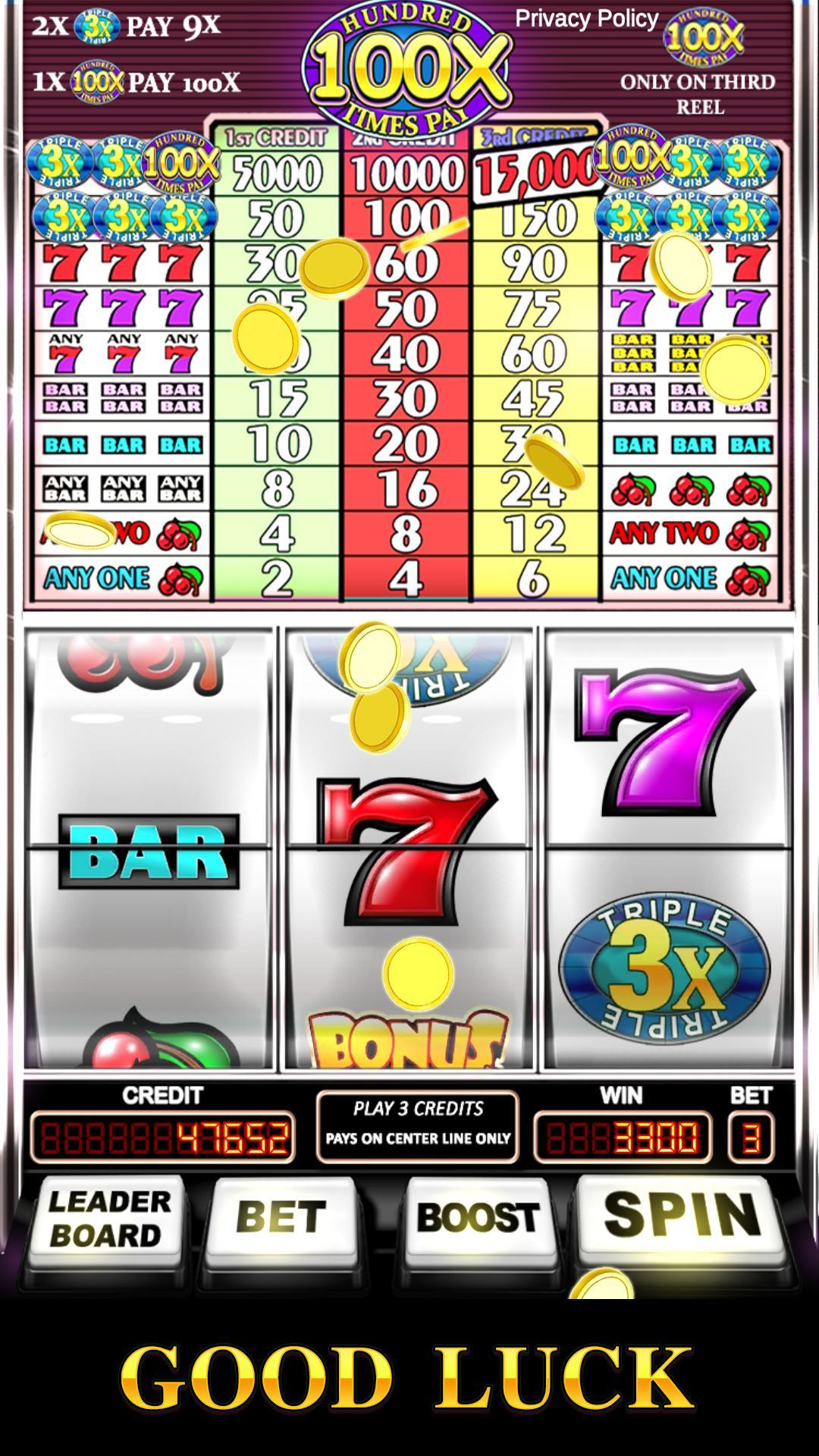 Slot Machine: Triple Hundred Times Pay Free Slot 1.7 Screenshot 12