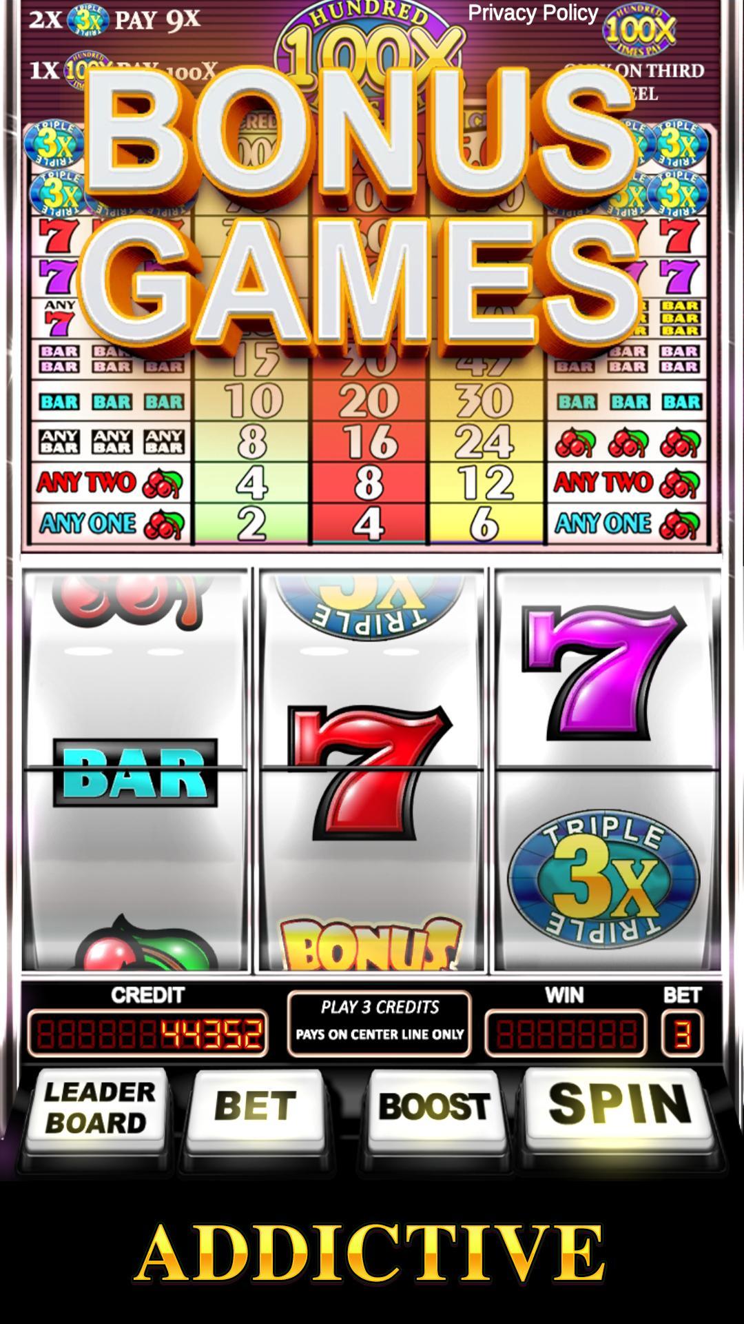 Slot Machine: Triple Hundred Times Pay Free Slot 1.7 Screenshot 2