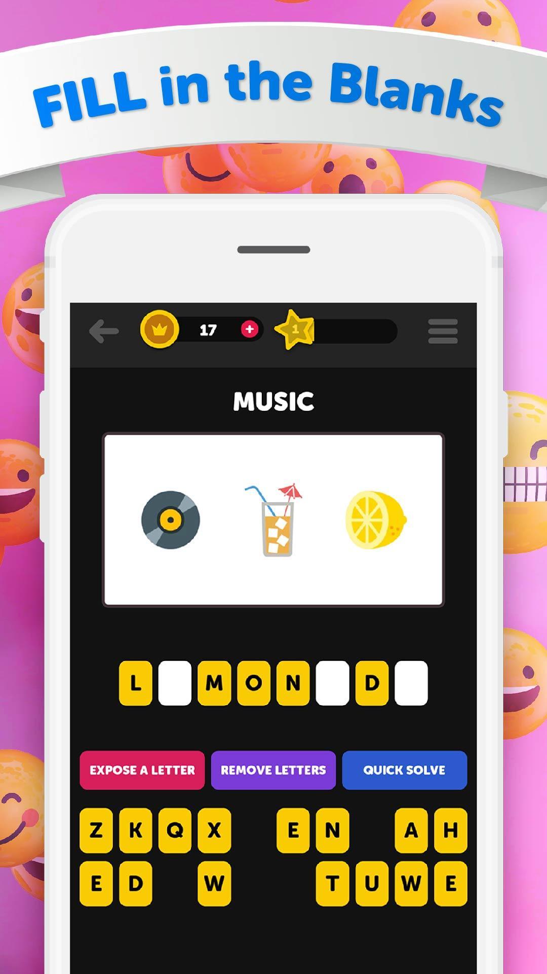 Guess The Emoji - Trivia and Guessing Game! 9.68 Screenshot 2