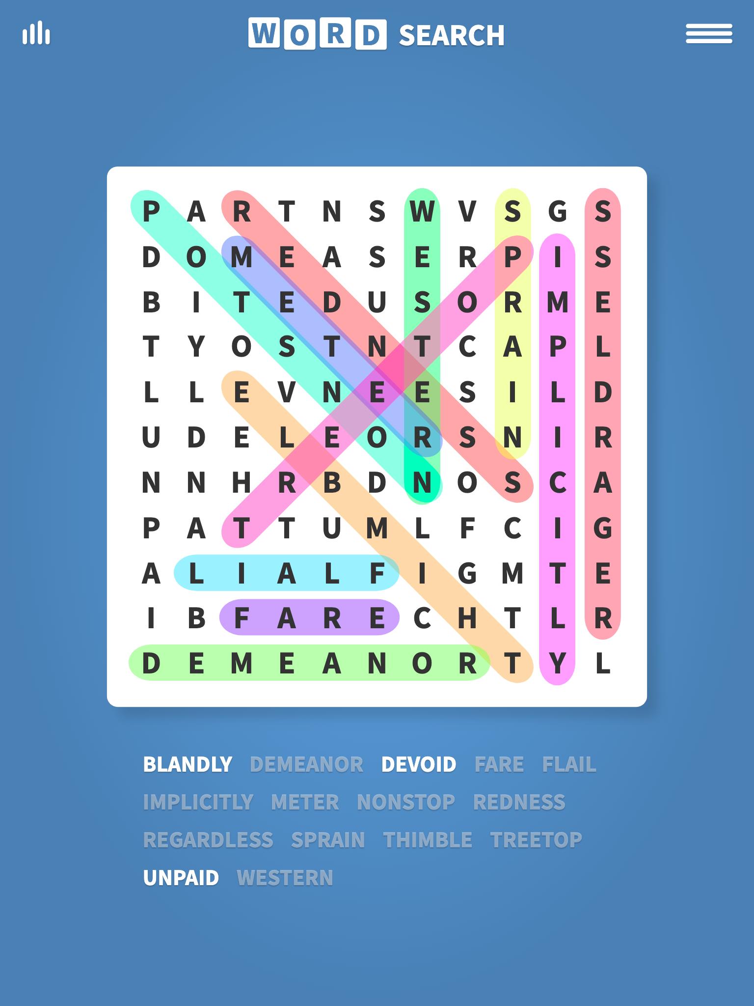 Word Search · Free Puzzles 1.61 Screenshot 12