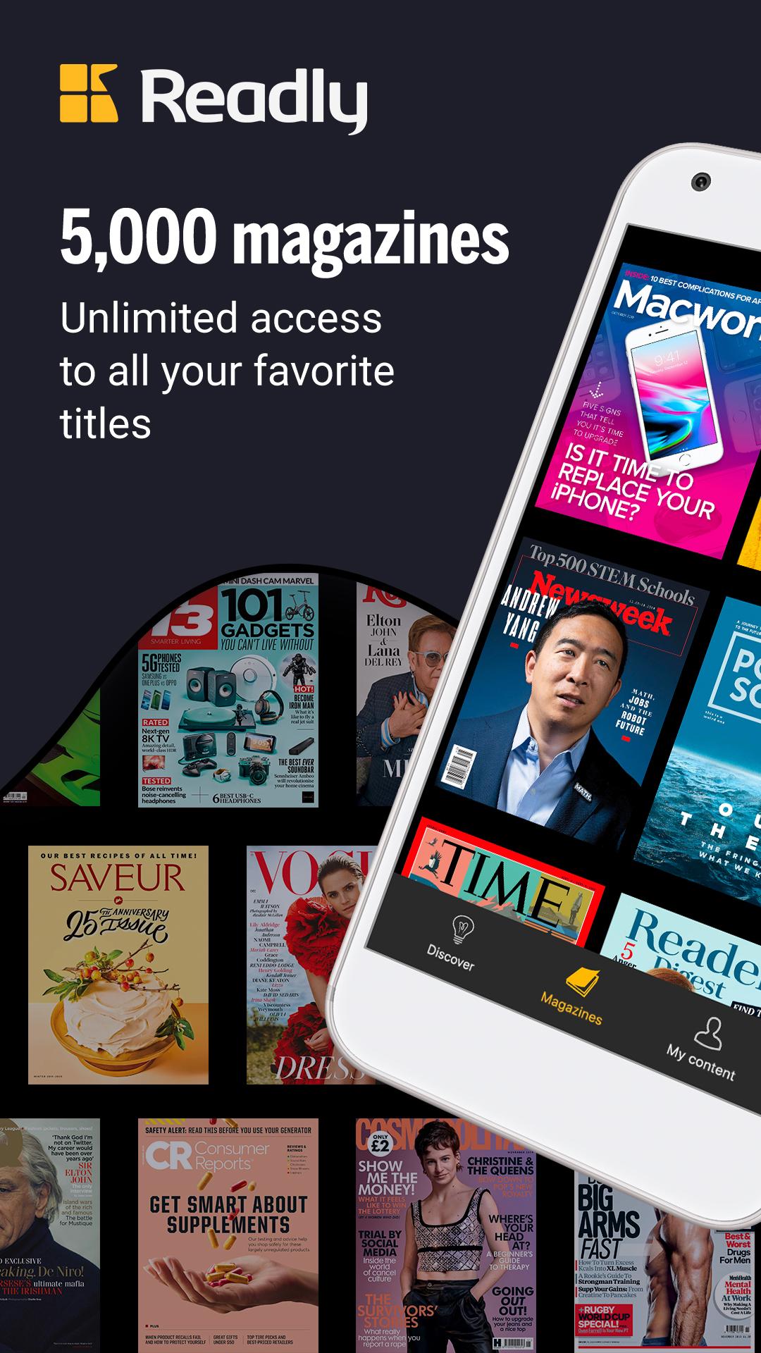 Readly Unlimited Magazine Reading 5.5.2 Screenshot 1