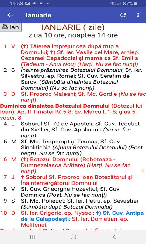 Calendar Ortodox Român 4.4 Screenshot 4