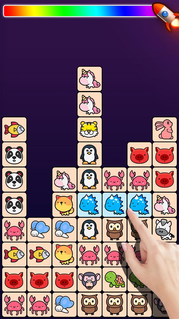 Match Animal- Free Tile master&Match Brain Game 2.5 Screenshot 1