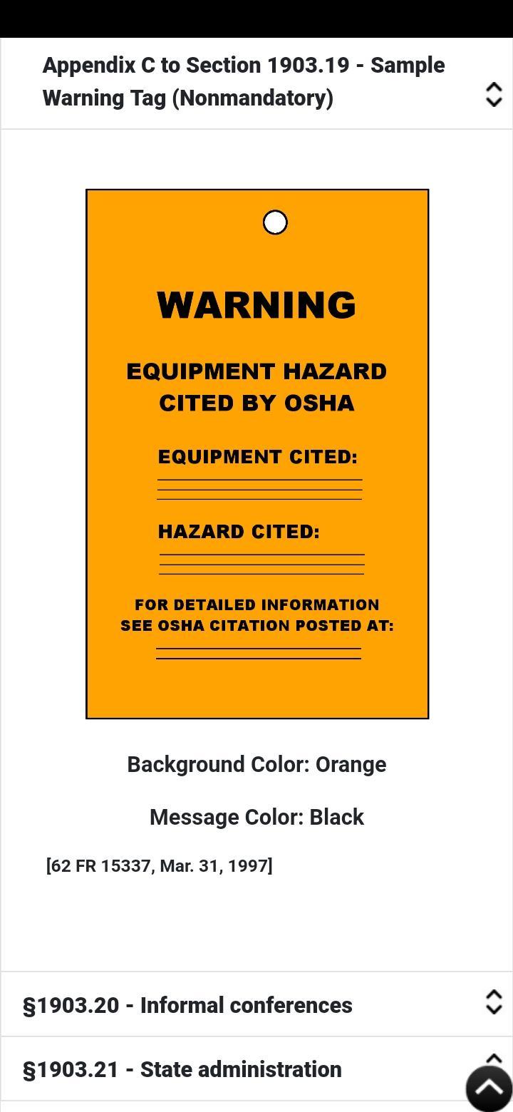 OSHA Part 1903 4.20.10 Screenshot 2