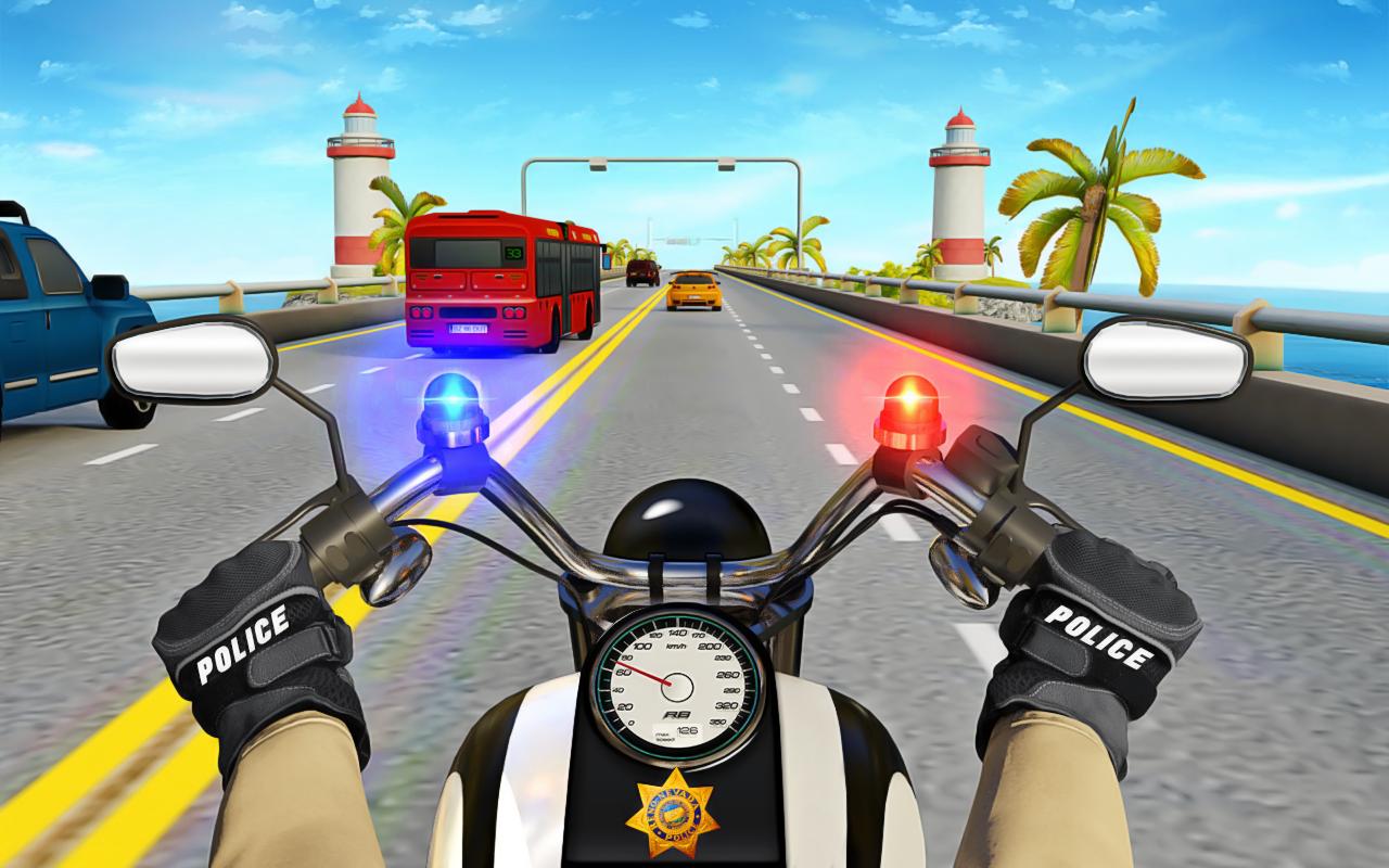 Police Moto Bike Highway Rider Traffic Racing Game 70 Screenshot 14