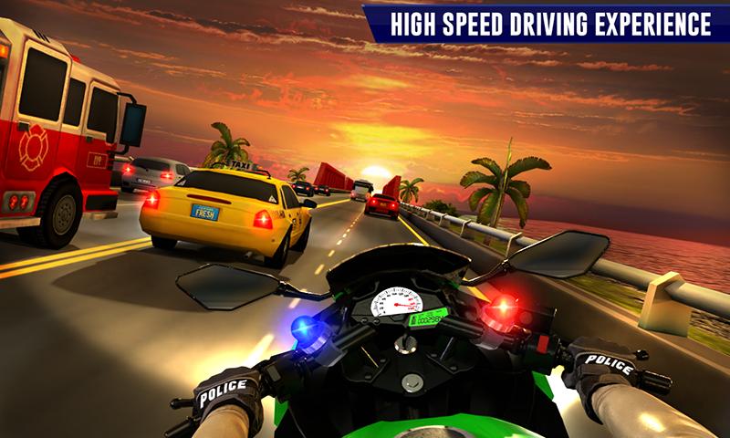 Police Moto Bike Highway Rider Traffic Racing Game 70 Screenshot 5