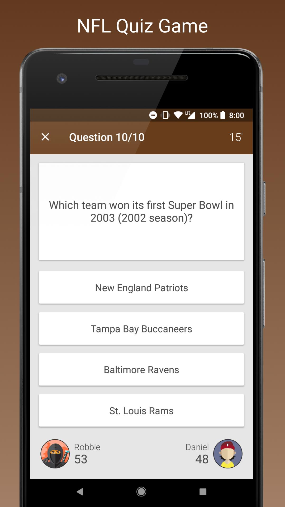 Fan Quiz for NFL 2.0.0 Screenshot 1