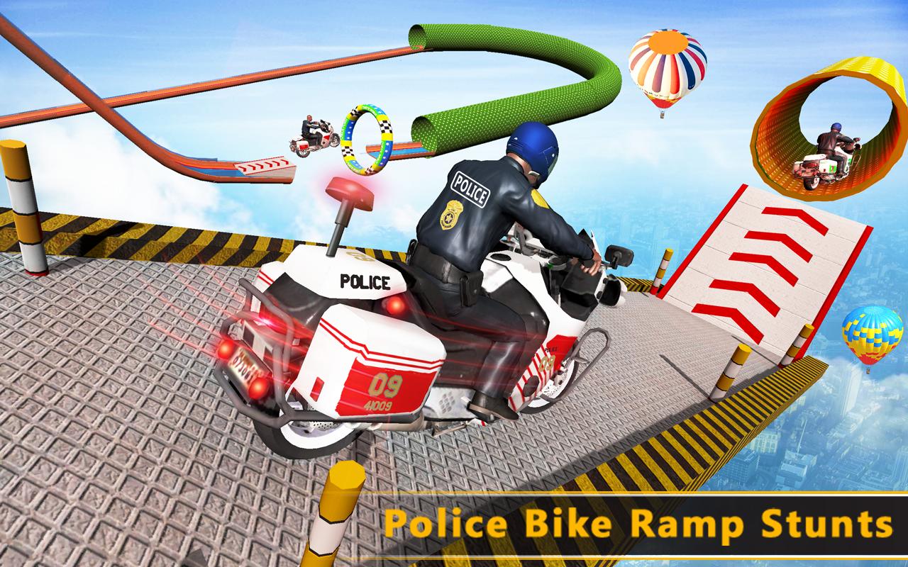 Police Bike Mega Ramp Impossible Bike Stunt Games 2.7 Screenshot 10