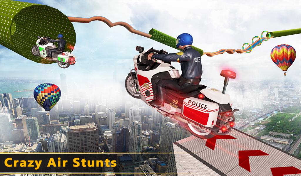 Police Bike Mega Ramp Impossible Bike Stunt Games 2.7 Screenshot 20