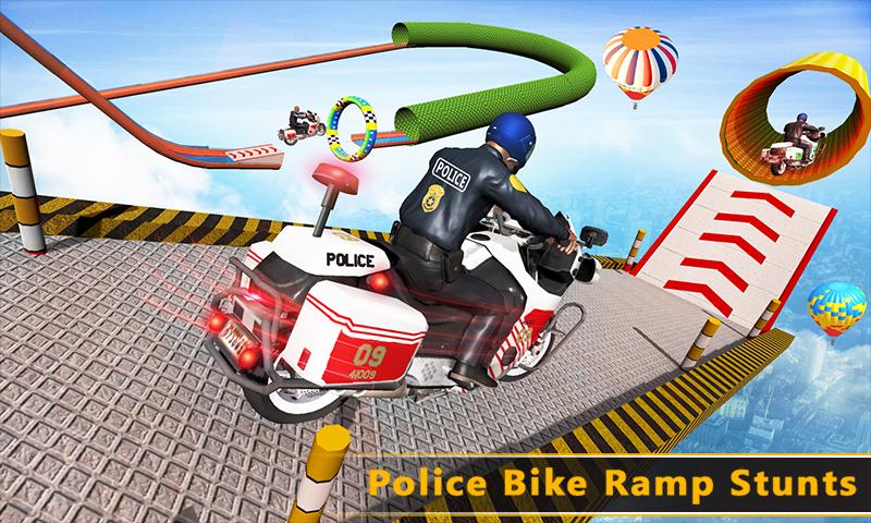 Police Bike Mega Ramp Impossible Bike Stunt Games 2.7 Screenshot 3