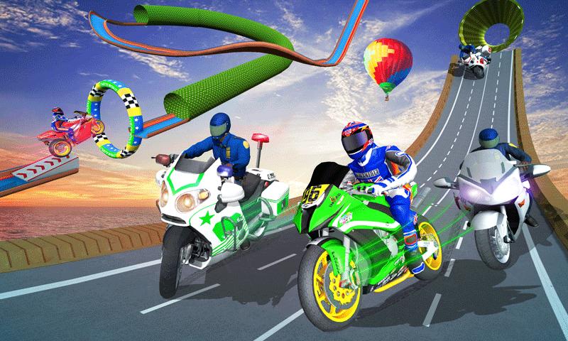 Police Bike Mega Ramp Impossible Bike Stunt Games 2.7 Screenshot 4
