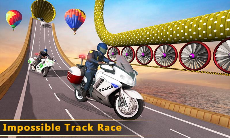 Police Bike Mega Ramp Impossible Bike Stunt Games 2.7 Screenshot 5