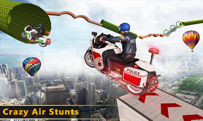 Police Bike Mega Ramp Impossible Bike Stunt Games 2.7 Screenshot 6