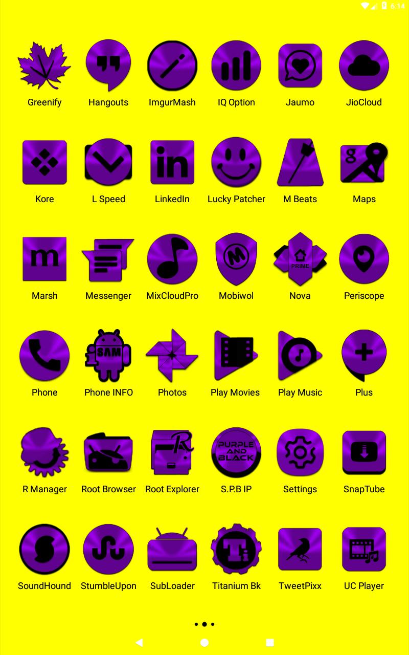 Purple and Black Icon Pack Free 3.9 Screenshot 10