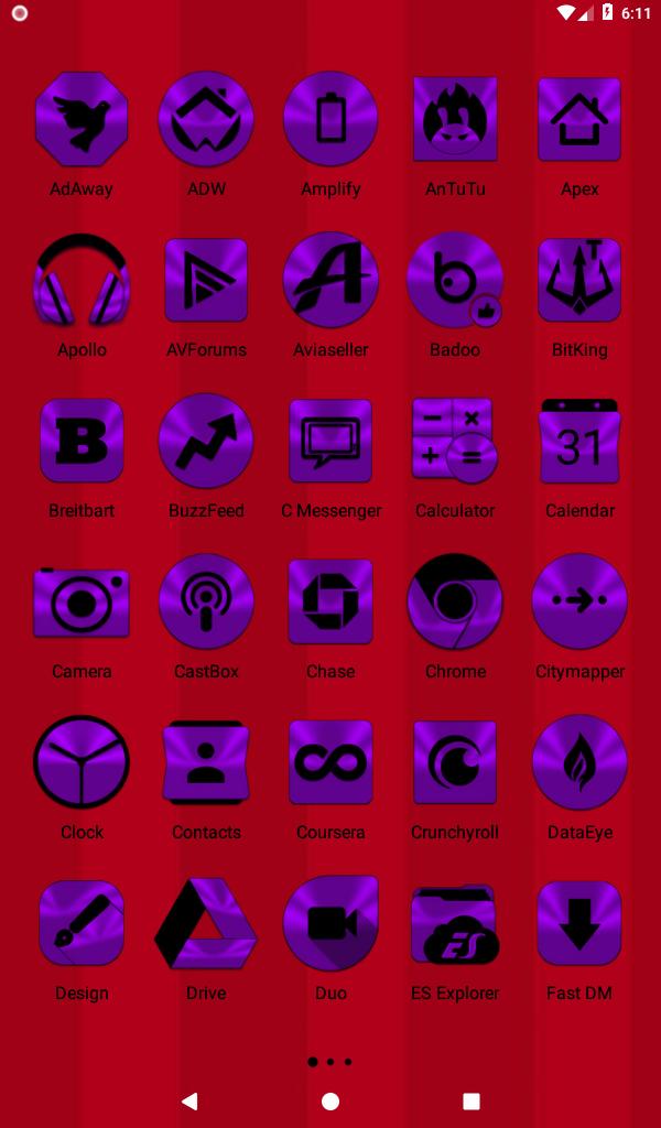 Purple and Black Icon Pack Free 3.9 Screenshot 17