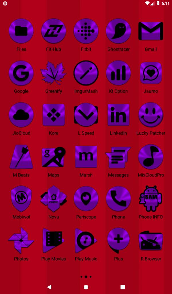 Purple and Black Icon Pack Free 3.9 Screenshot 18