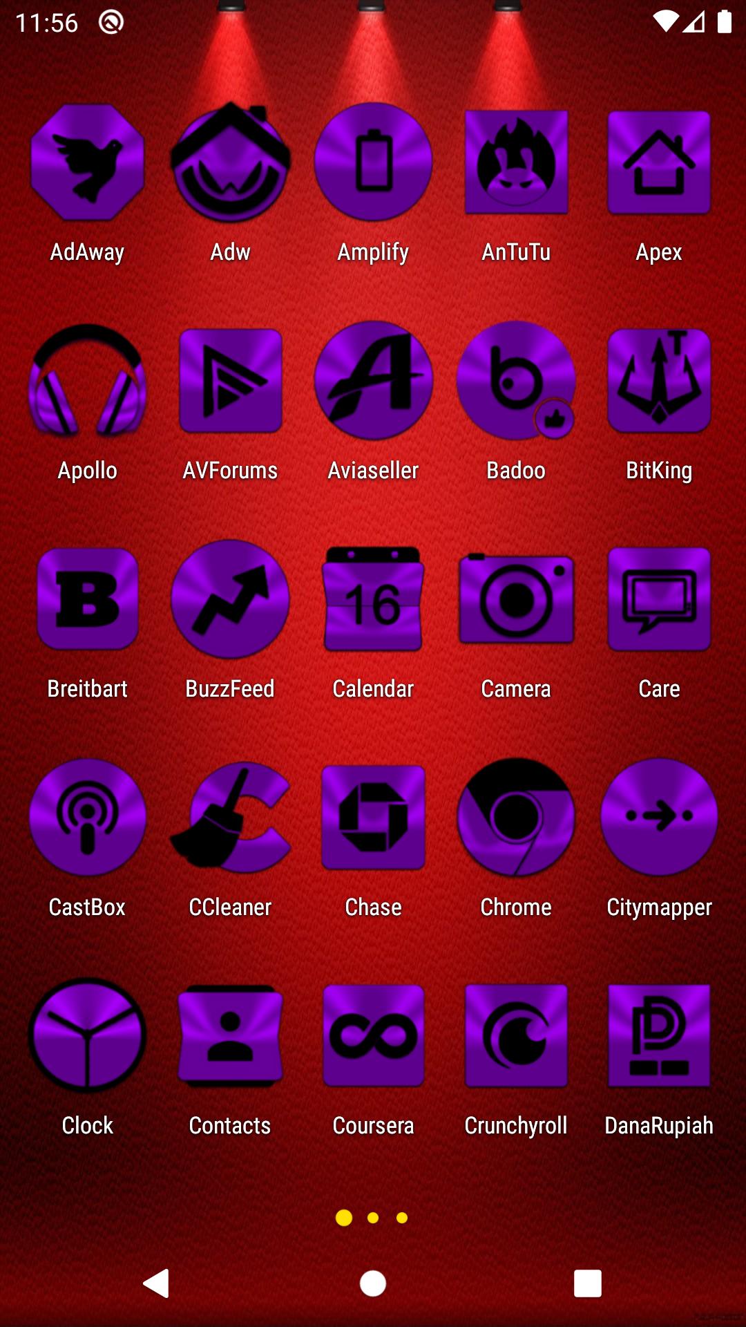 Purple and Black Icon Pack Free 3.9 Screenshot 2