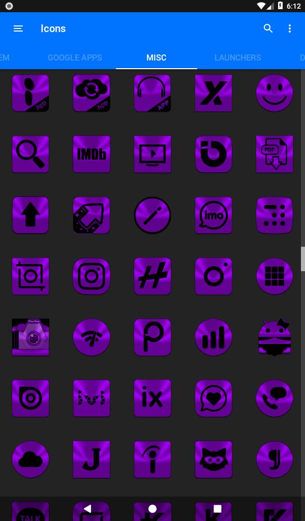 Purple and Black Icon Pack Free 3.9 Screenshot 20