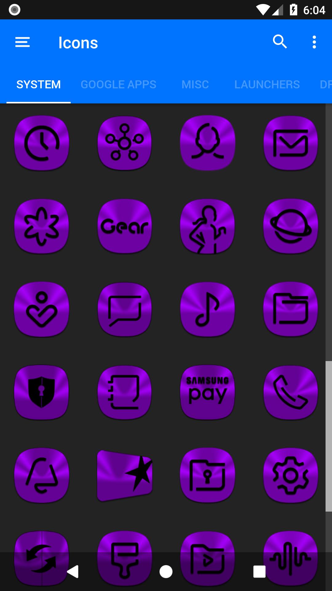 Purple and Black Icon Pack Free 3.9 Screenshot 6