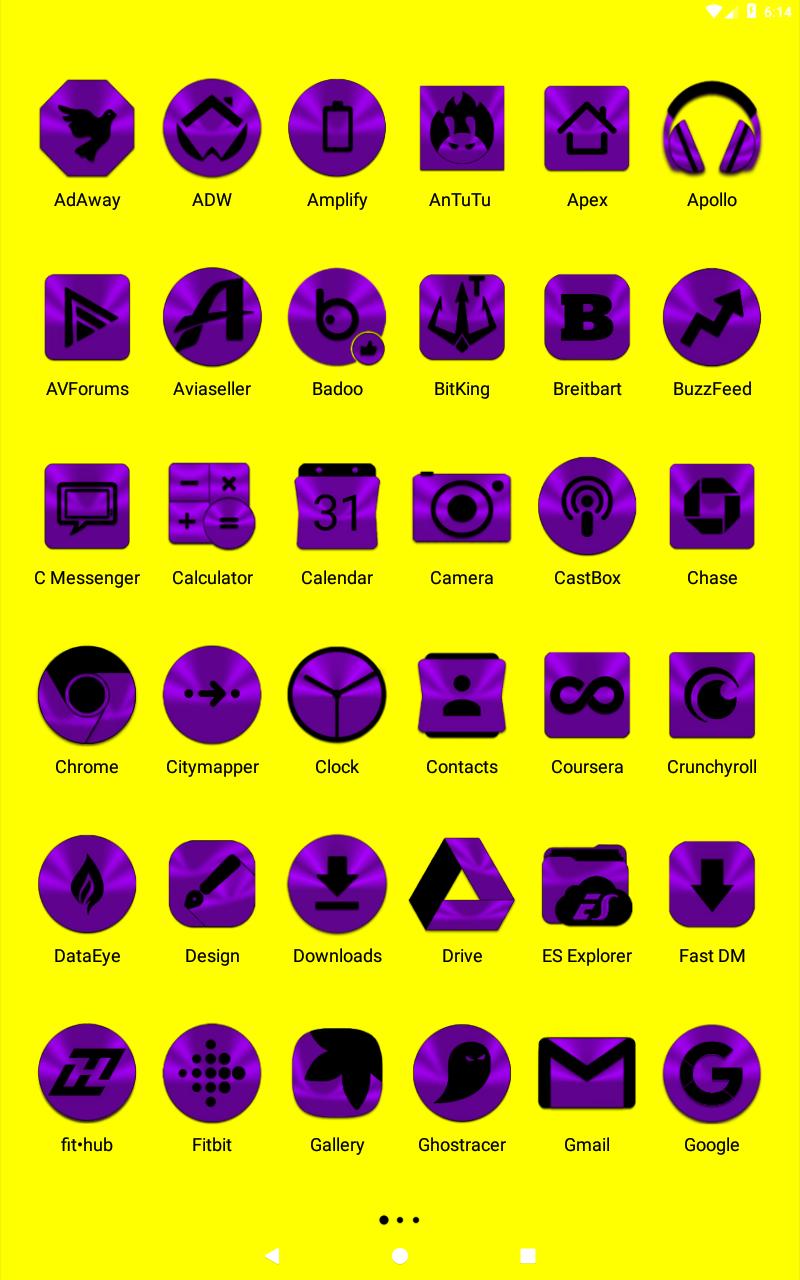 Purple and Black Icon Pack Free 3.9 Screenshot 9