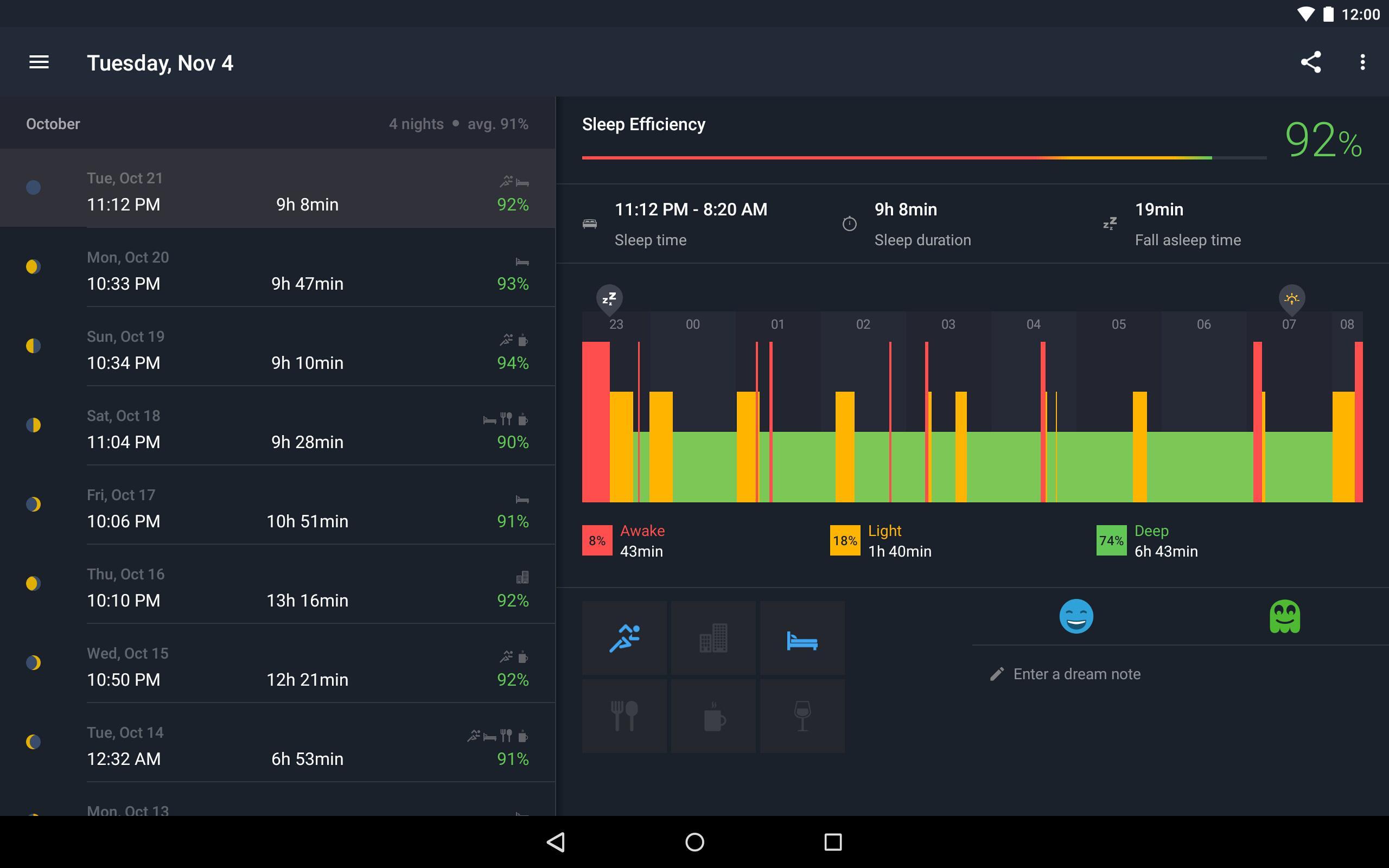 Runtastic Sleep Better: Sleep Cycle & Smart Alarm 2.6.1 Screenshot 10