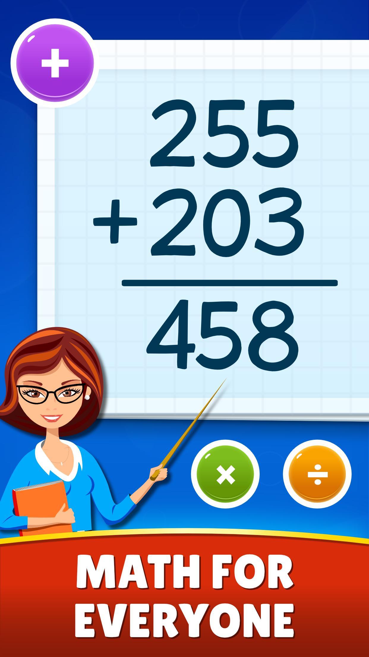 Math Games Addition, Subtraction, Multiplication 0.0.8 Screenshot 1
