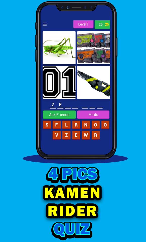 4 Pics Kamen Rider Quiz 8.4.1z Screenshot 1
