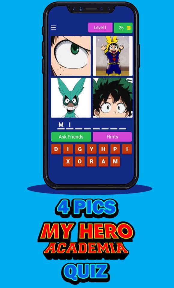 4 Pics Hero Academia Quiz 8 10 1z Apk Download