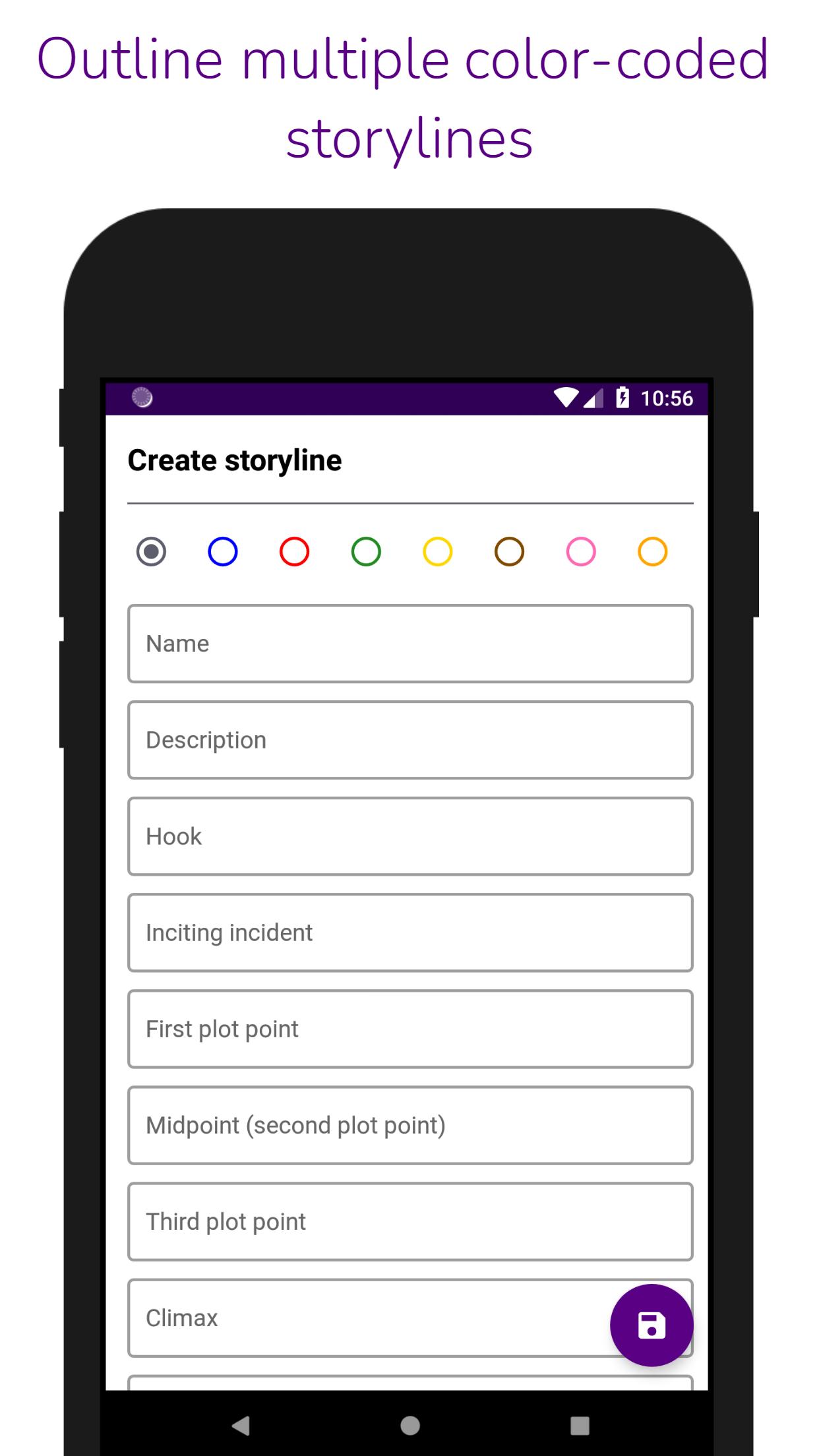 Pluot character and story planner for writers 1.7.0 Screenshot 10