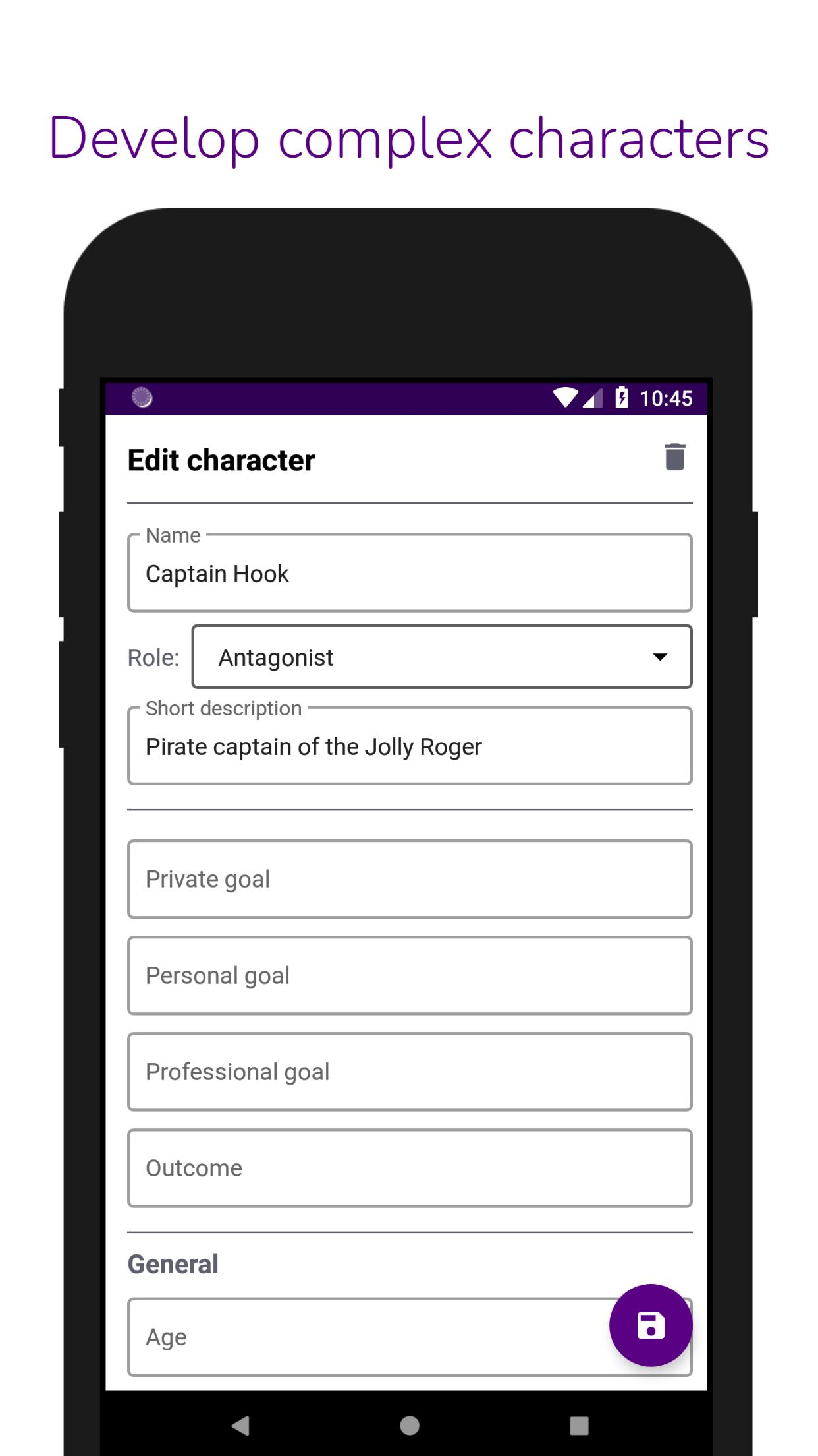 Pluot character and story planner for writers 1.7.0 Screenshot 13