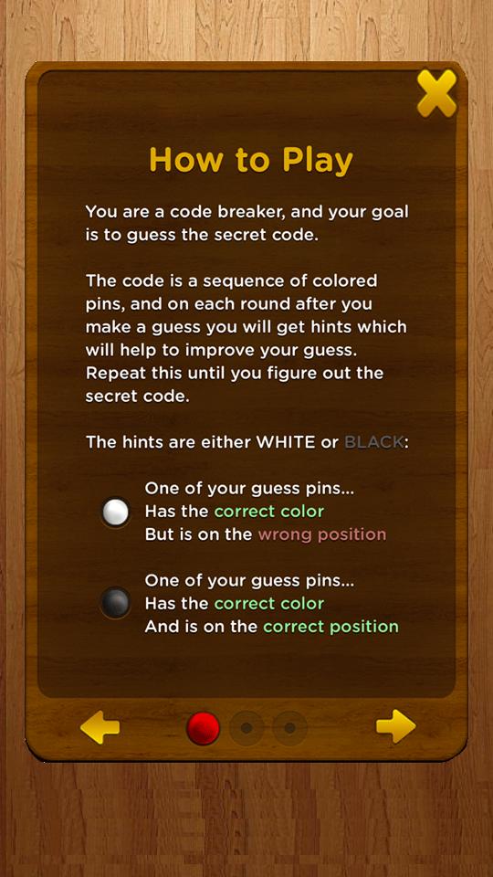 MasterMind game 1.2.8 Screenshot 2