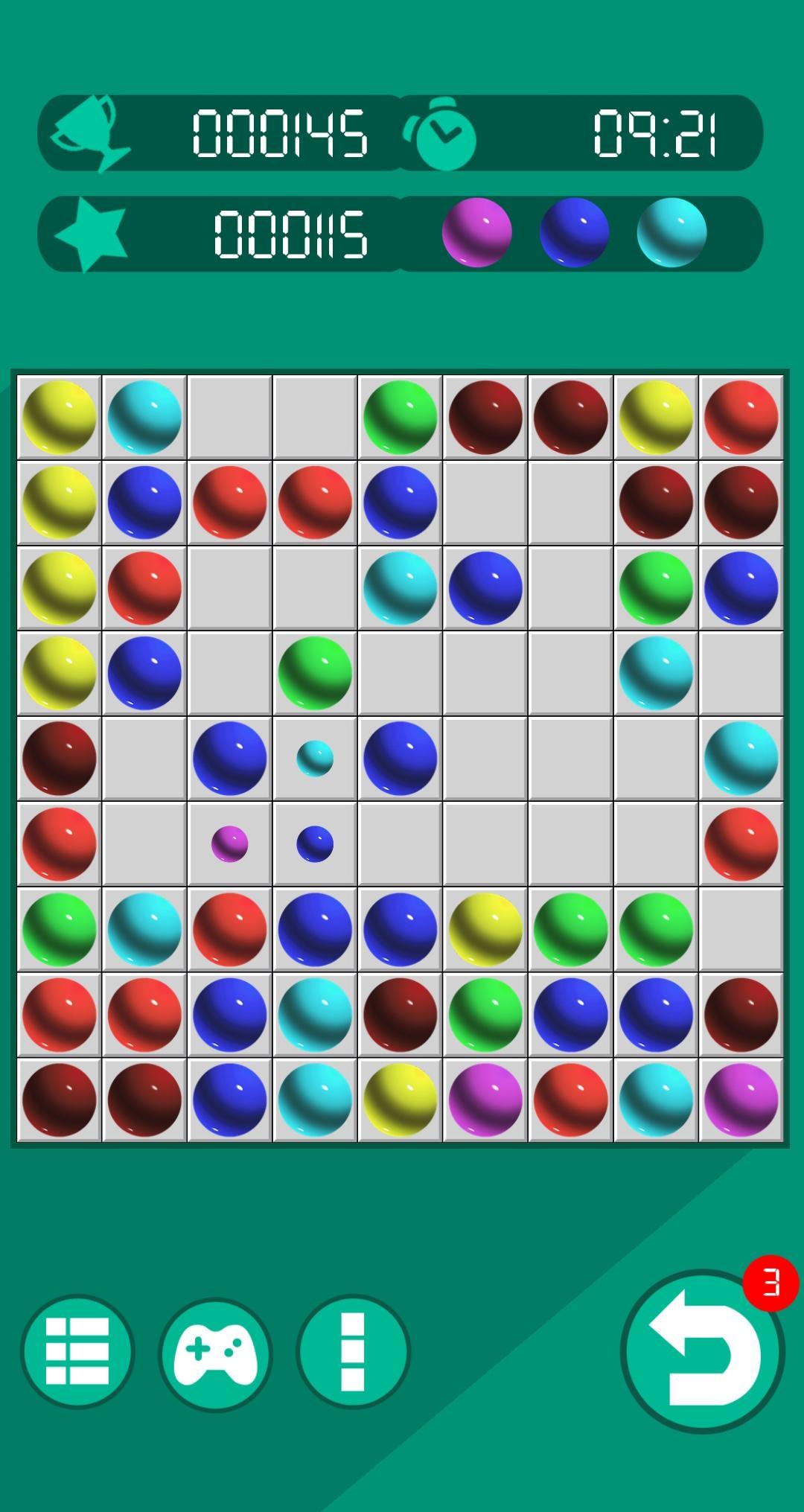 Line 98 Color lines, Connecting 5 Game 2.5.3 Screenshot 2