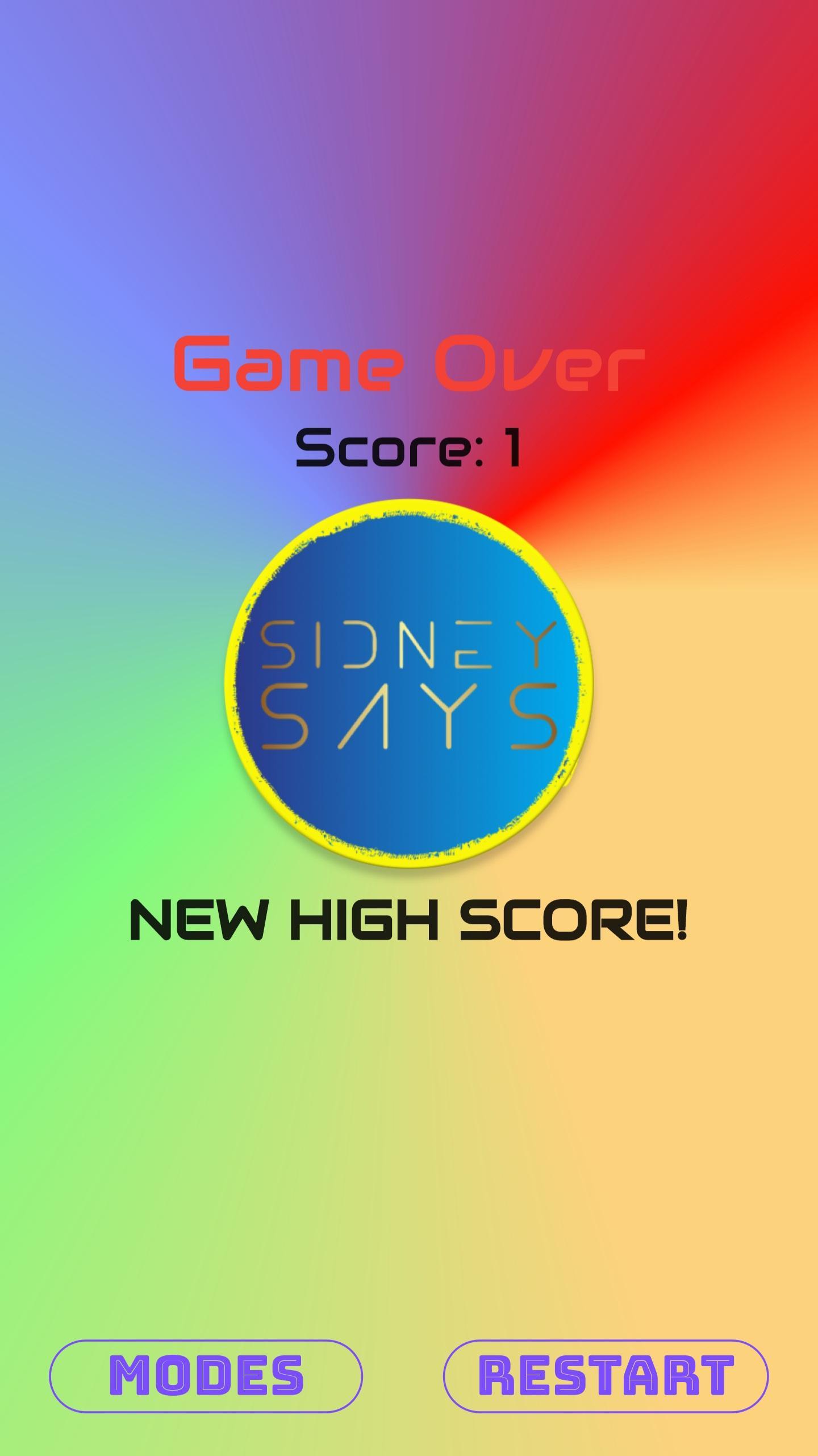 SidneySays A Simon memory game 1.3.1 Screenshot 4