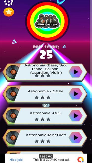 Astronomia Tiles Dancing Hop Coffin Dance Games 1.2 Screenshot 1