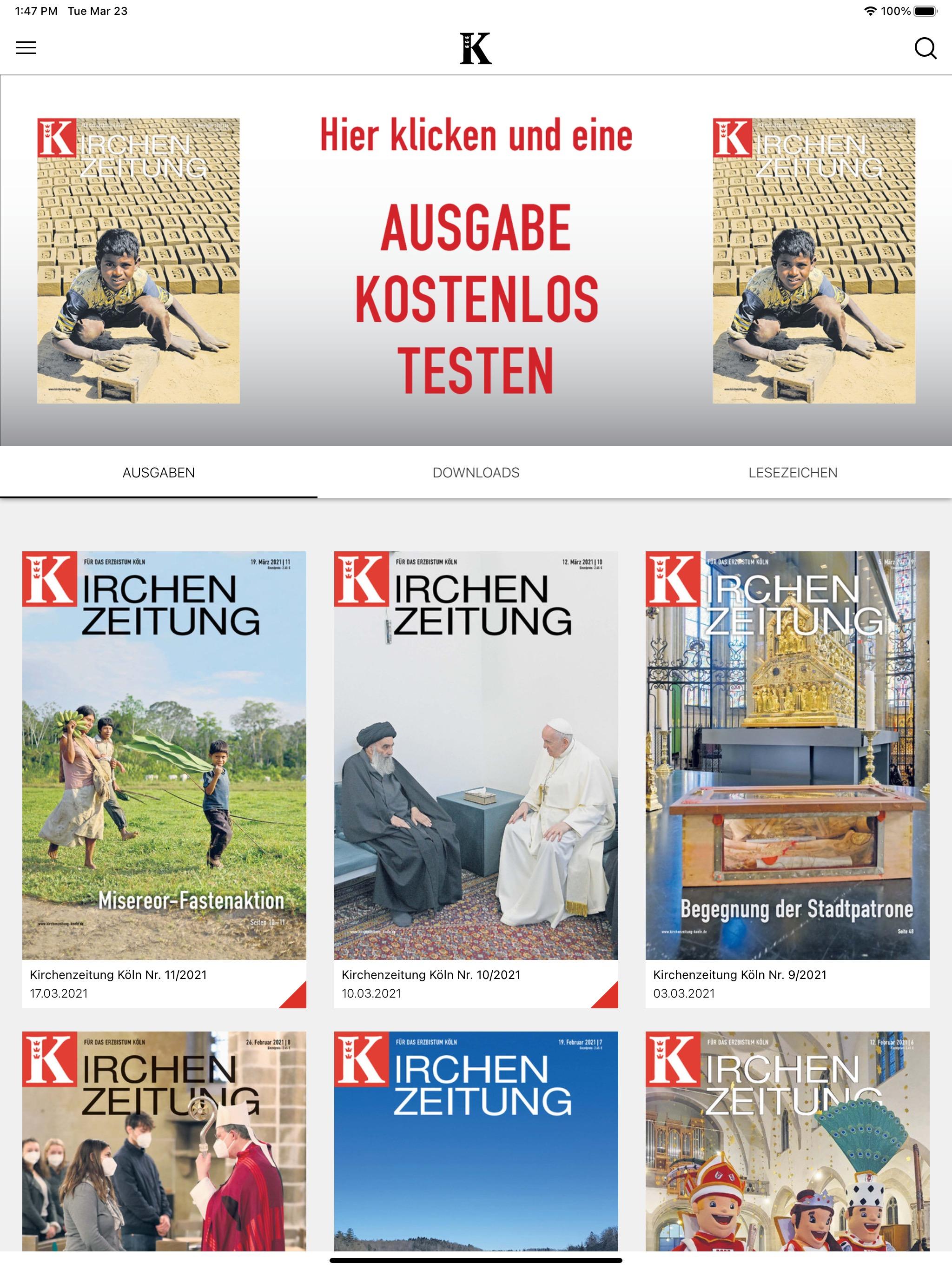 Kirchenzeitung Köln online 4.6.4 Screenshot 2